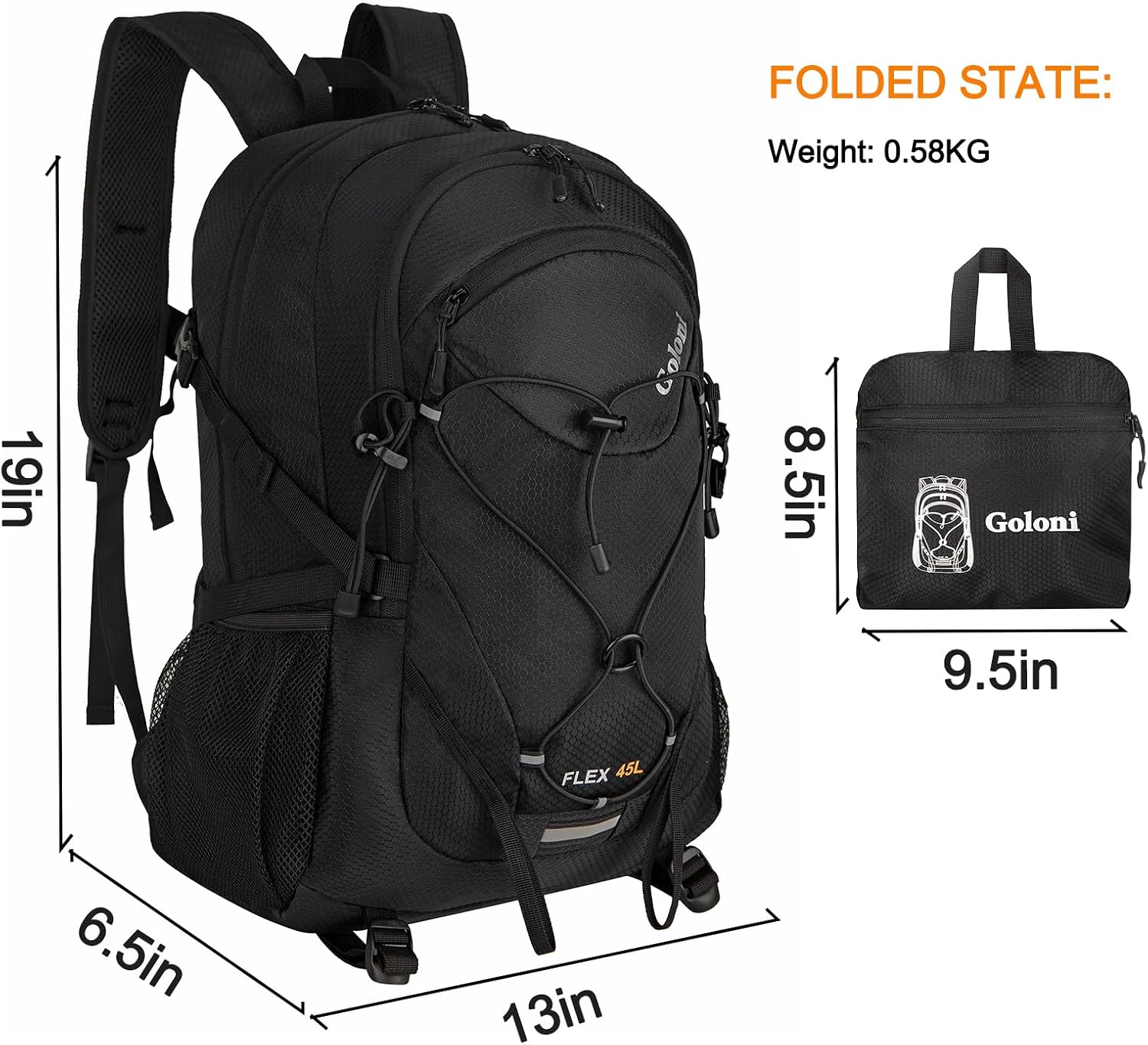 2026 New Upgrade 45L Hiking Ba - Rain Cover Backpack recension och pris