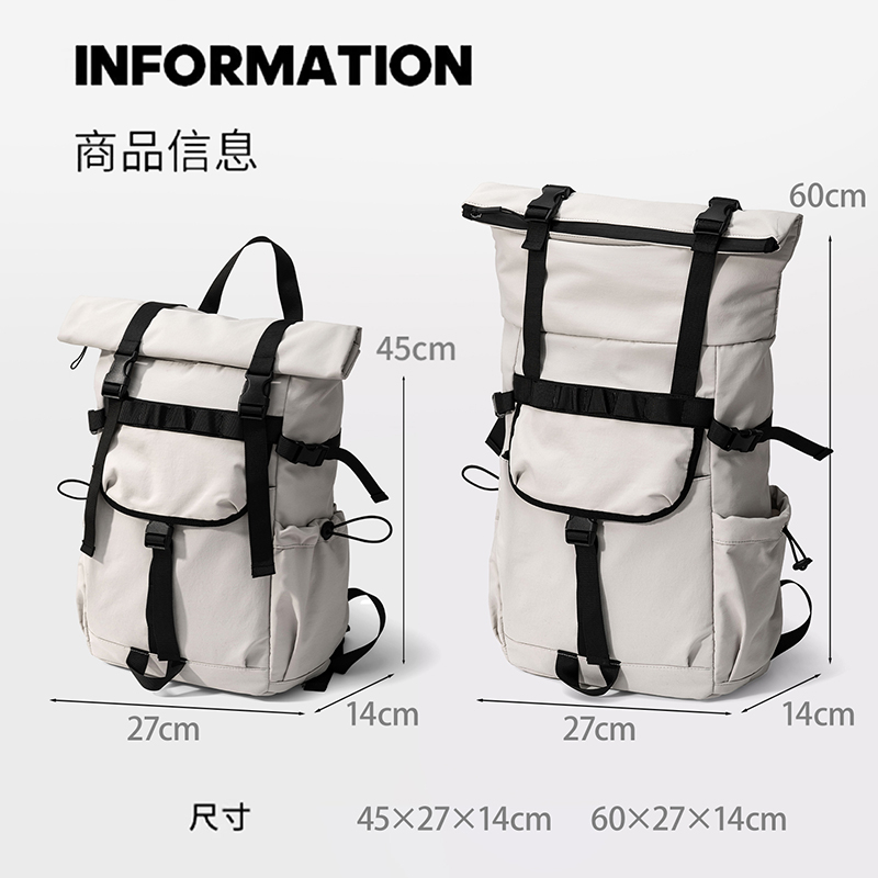 New Men's Roll Mouth Expandabl - Hiking Backpack Waterproof recension och pris