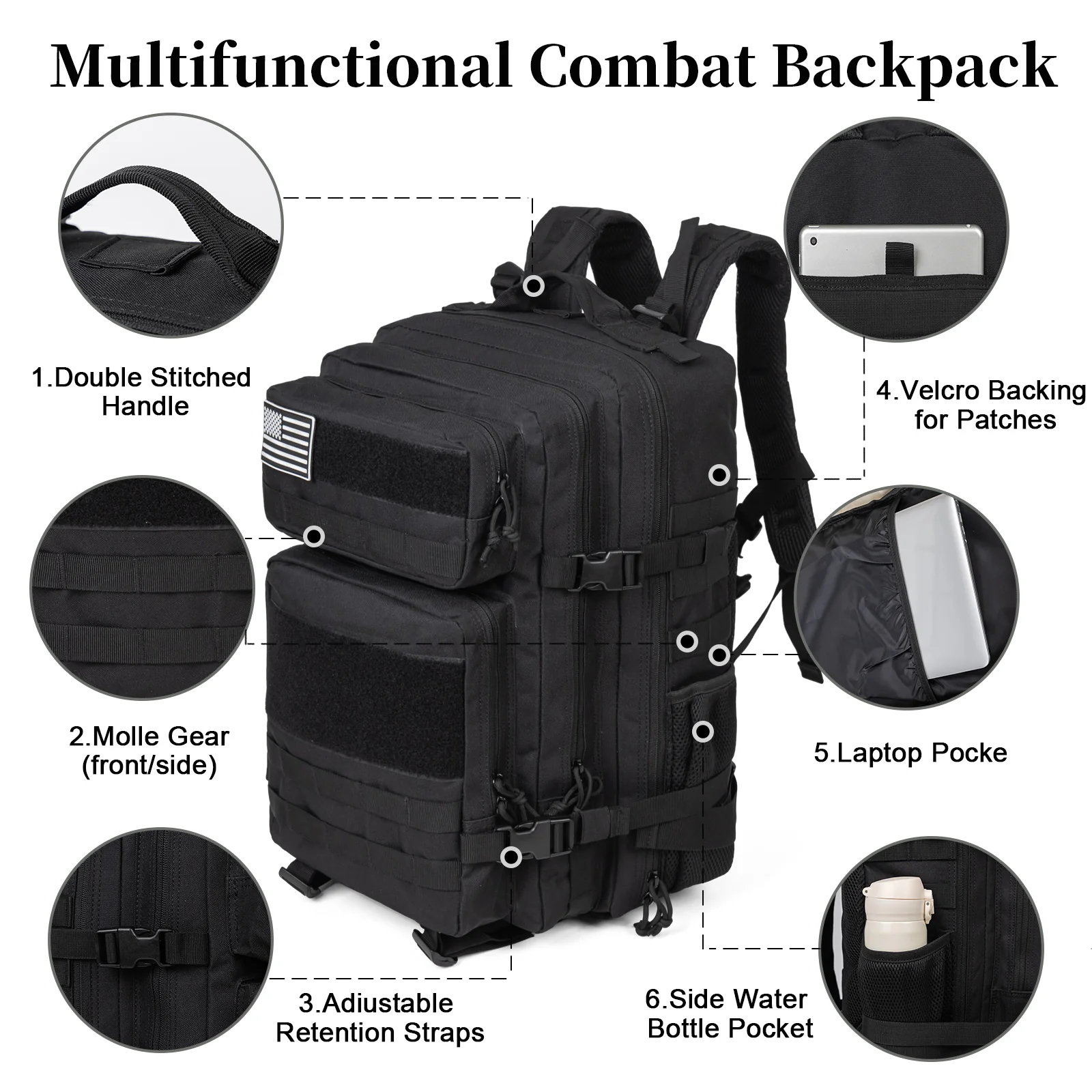 60L Army Military Tactical Bac - Urban Backpack Tactical recension och pris