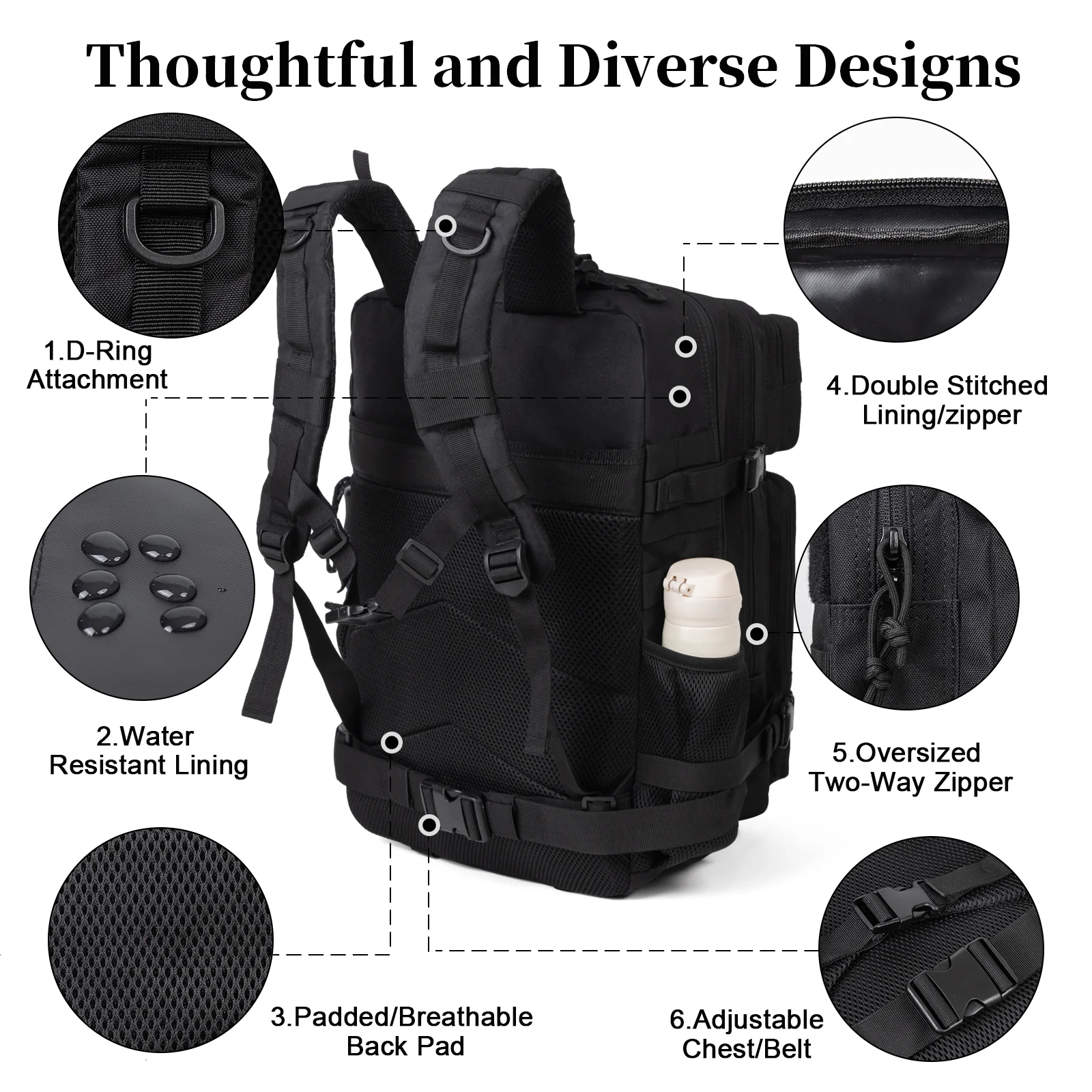 60L Army Military Tactical Bac - Urban Backpack Tactical recension och pris