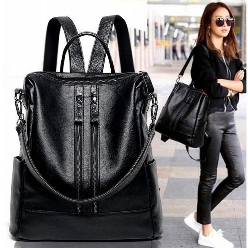 Women Soft Leather Backpack Sc - Canvas Backpack Casual recension och pris