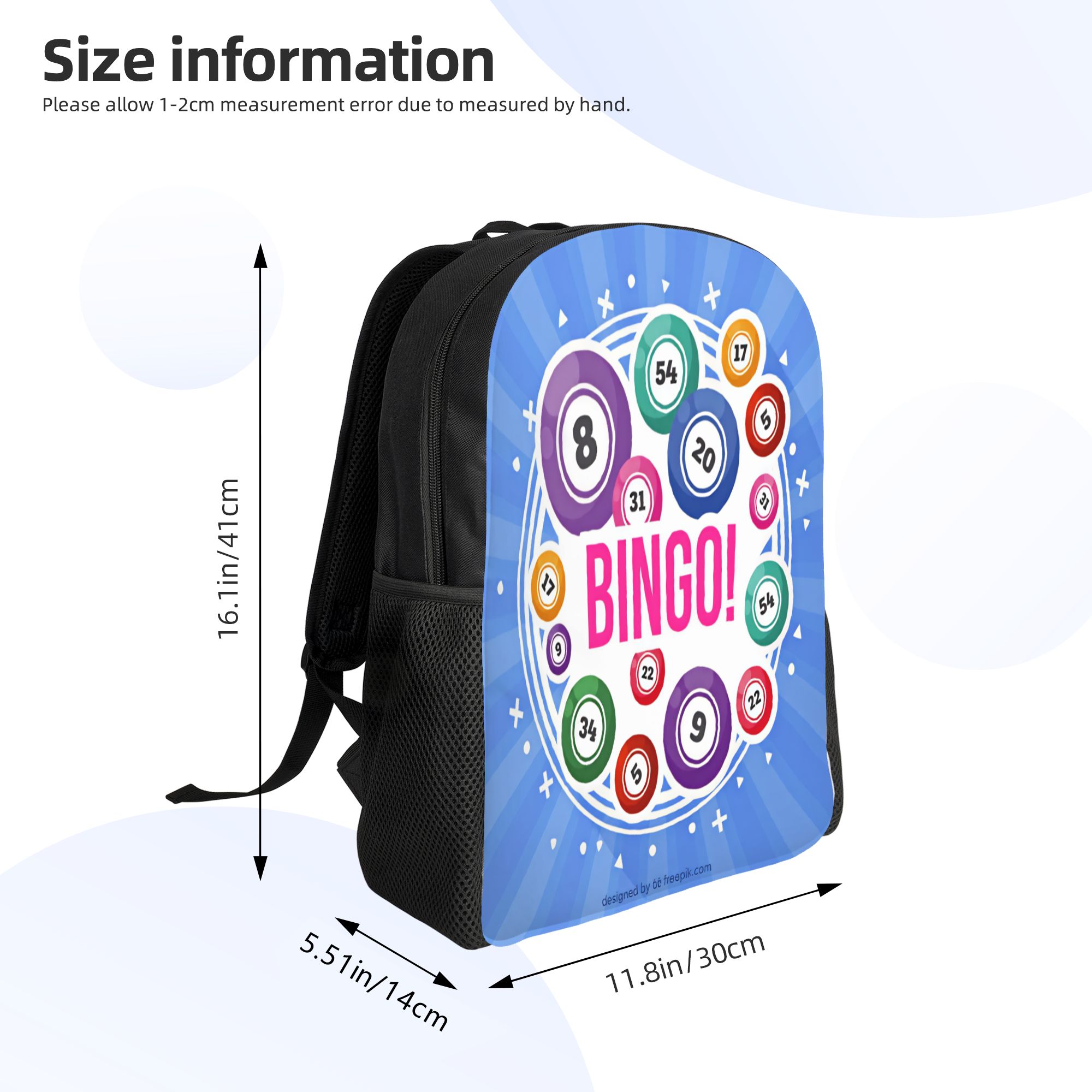 Bingo Balls Paper Game Backpac - School Backpack Teen recension och pris
