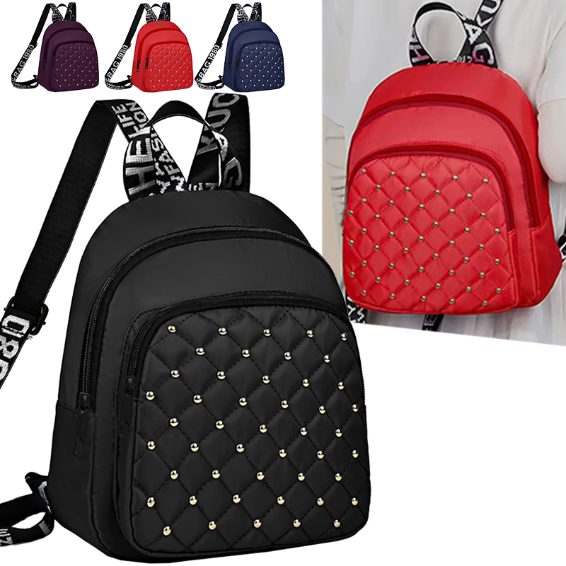 Chic Stylish Studded Backpack  - Canvas Backpack Casual recension och pris